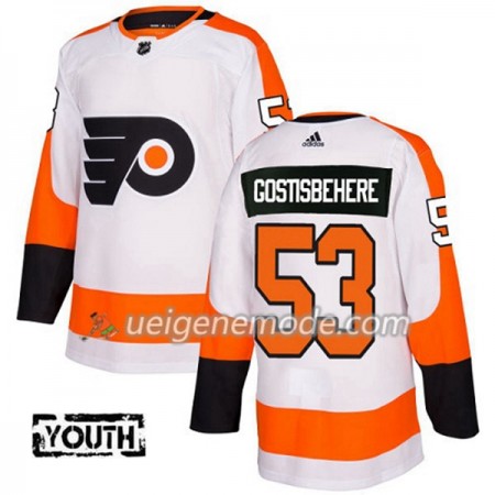 Kinder Eishockey Philadelphia Flyers Trikot Shayne Gostisbehere 53 Adidas 2017-2018 Weiß Authentic